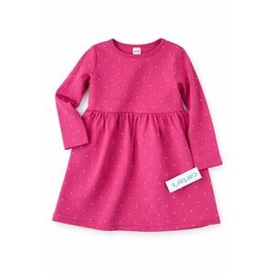 Carters Girls Pink Polka Dot Long Sleeve Jersey Dress Toddler 4T 2U156810